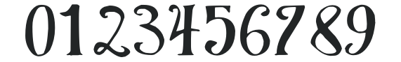 Elementary Gothic Bookhand numbers preview