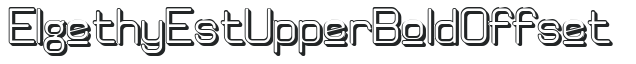 Elgethy Est Upper Bold Offset letters preview