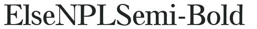 ElseNPLSemi-Bold preview