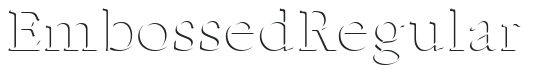 Embossed Regular letters preview