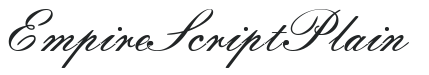 EmpireScriptPlain letters preview