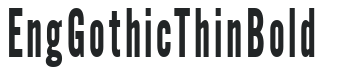 Eng Gothic Thin Bold preview