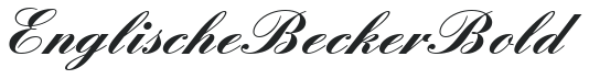 Englische_Becker_Bold letters preview