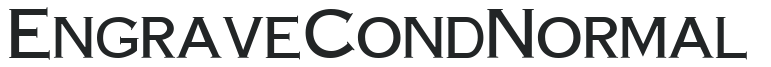 EngraveCond Normal letters preview