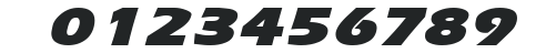 Ergoe-Mild Black Expanded Italic numbers preview