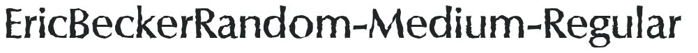 EricBeckerRandom-Medium-Regular letters preview