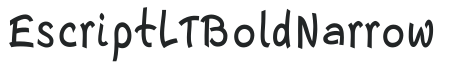Escript LT Bold Narrow letters preview