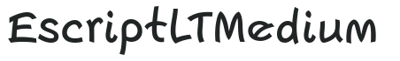 Escript LT Medium letters preview