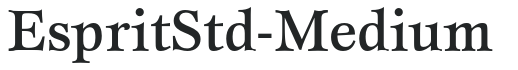 EspritStd-Medium letters preview