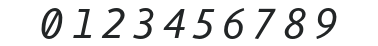 EurekaMono-Italic numbers preview