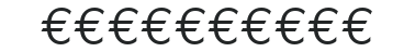 EuroMono numbers preview