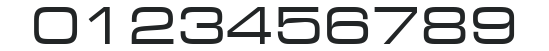 Eurostile Extended #2 numbers preview