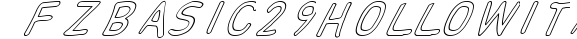 FZ BASIC 29 HOLLOW ITALIC preview