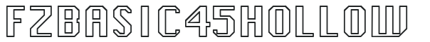 FZ BASIC 45 HOLLOW letters preview