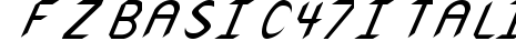 FZ BASIC 47 ITALIC preview