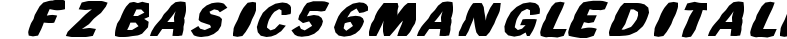 FZ BASIC 56 MANGLED ITALIC preview