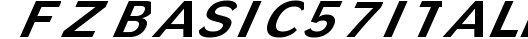 FZ BASIC 57 ITALIC preview