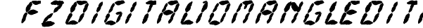 FZ DIGITAL 10 MANGLED ITALIC preview