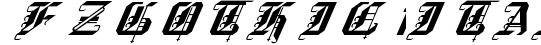 FZ GOTHIC 1 ITALIC preview