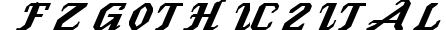 FZ GOTHIC 2 ITALIC preview
