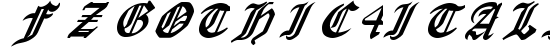 FZ GOTHIC 4 ITALIC preview