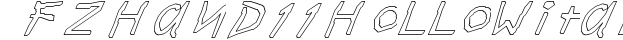 FZ HAND 11 HOLLOW ITALIC preview