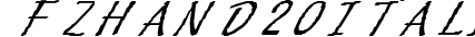 FZ HAND 20 ITALIC preview