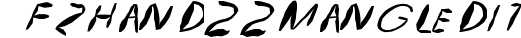 FZ HAND 22 MANGLED ITALIC preview