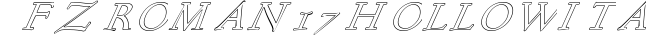 FZ ROMAN 17 HOLLOW ITALIC preview