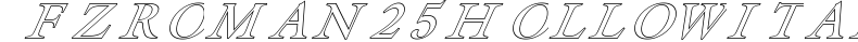 FZ ROMAN 25 HOLLOW ITALIC preview