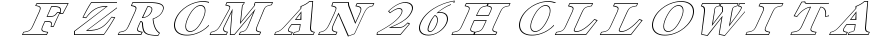 FZ ROMAN 26 HOLLOW ITALIC preview