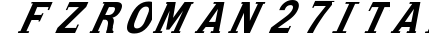 FZ ROMAN 27 ITALIC preview