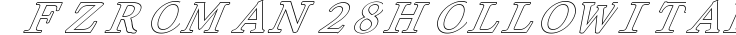 FZ ROMAN 28 HOLLOW ITALIC preview