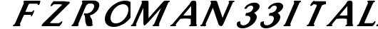 FZ ROMAN 33 ITALIC preview