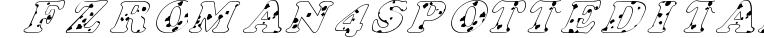 FZ ROMAN 4 SPOTTED ITALIC preview