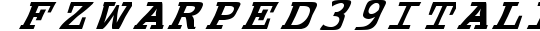 FZ WARPED 39 ITALIC preview