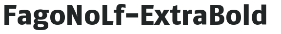 FagoNoLf-ExtraBold letters preview