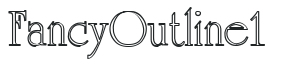 Fancy Outline 1 letters preview