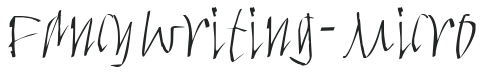 FancyWriting-Micro letters preview