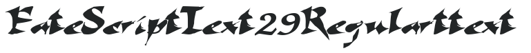 FateScriptText29 Regular ttext preview