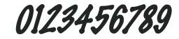 FeltMark-Italic numbers preview