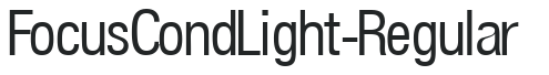 FocusCondLight-Regular preview