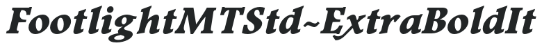 FootlightMTStd-ExtraBoldIt letters preview