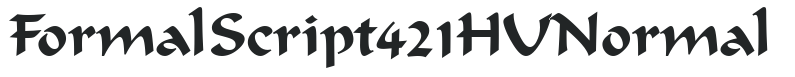 Formal Script421 HU Normal letters preview