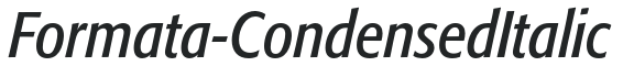 Formata-CondensedItalic letters preview