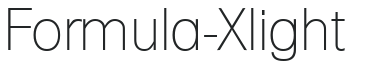 Formula-Xlight letters preview