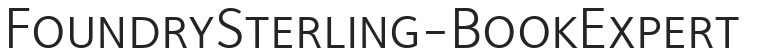 FoundrySterling-BookExpert preview