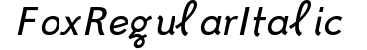 FoxRegularItalic preview