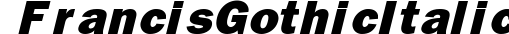 Francis Gothic Italic preview