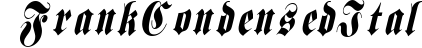 Frank Condensed Italic preview
